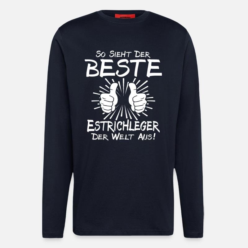 Meilleure couche de table - Manches longues bio décontracté fabriqué en UE - DARK NAVY