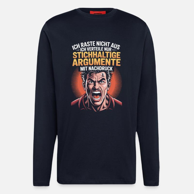 Stichhaltige Argumente Comic Mann - Langarmshirt - made by SPREAD - DARK NAVY