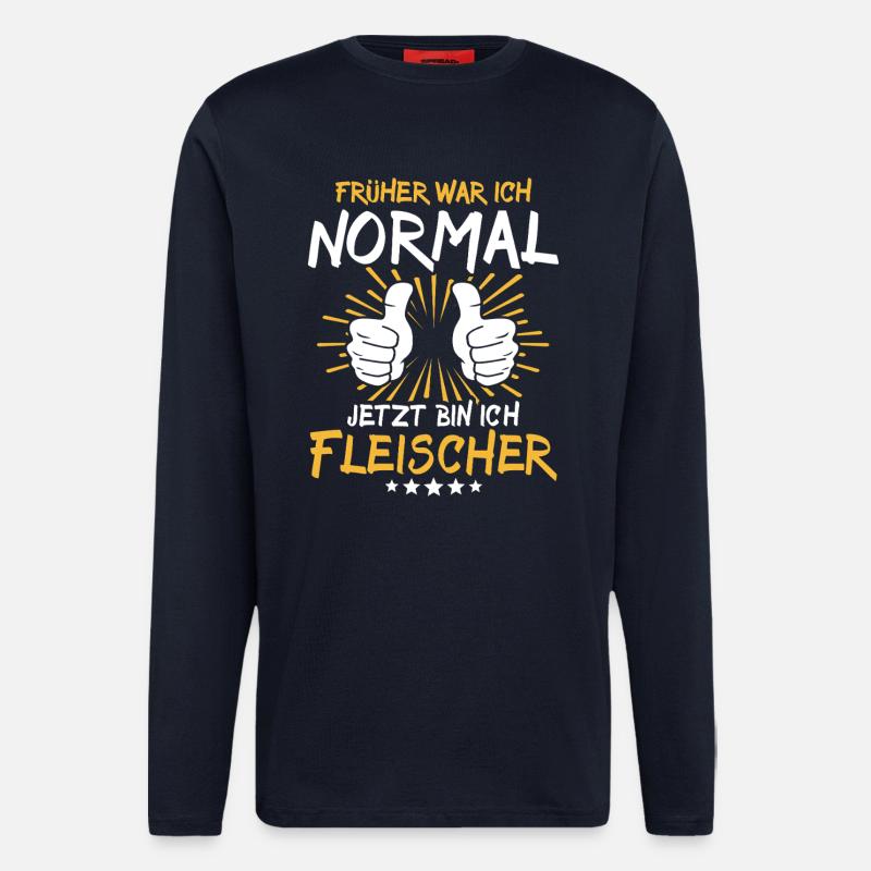 Fleischer Spruch - Langarmshirt - made by SPREAD  - DARK NAVY