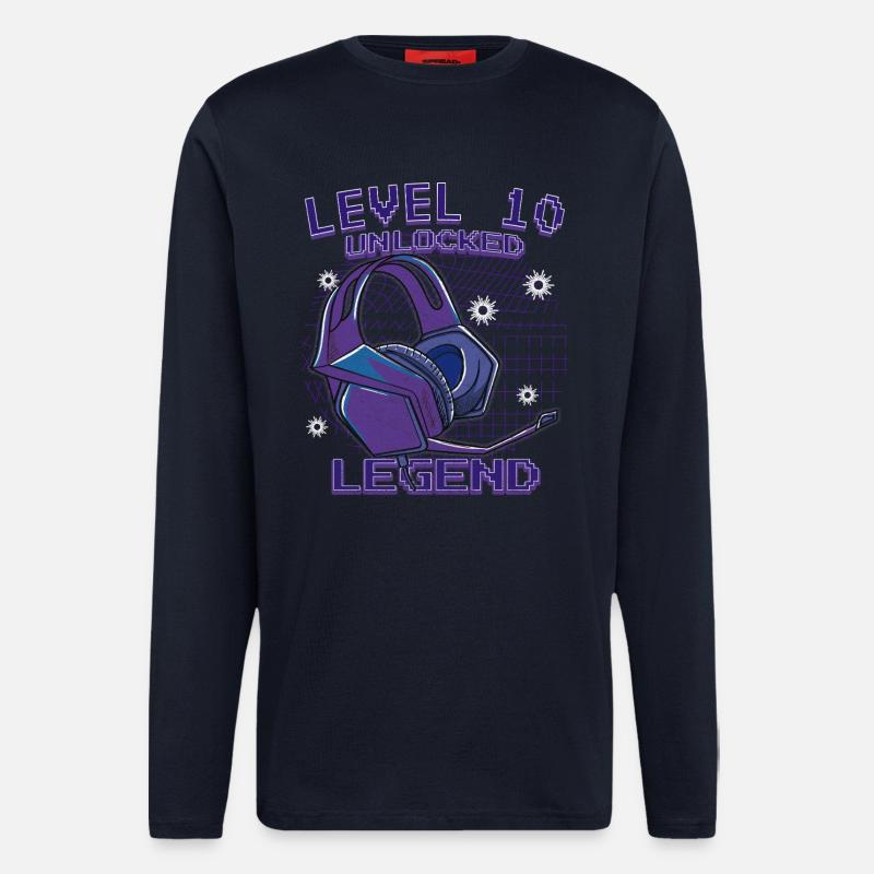 Level 10 Unlocked Legend - Longsleeve - made by SPREAD  - DARK NAVY