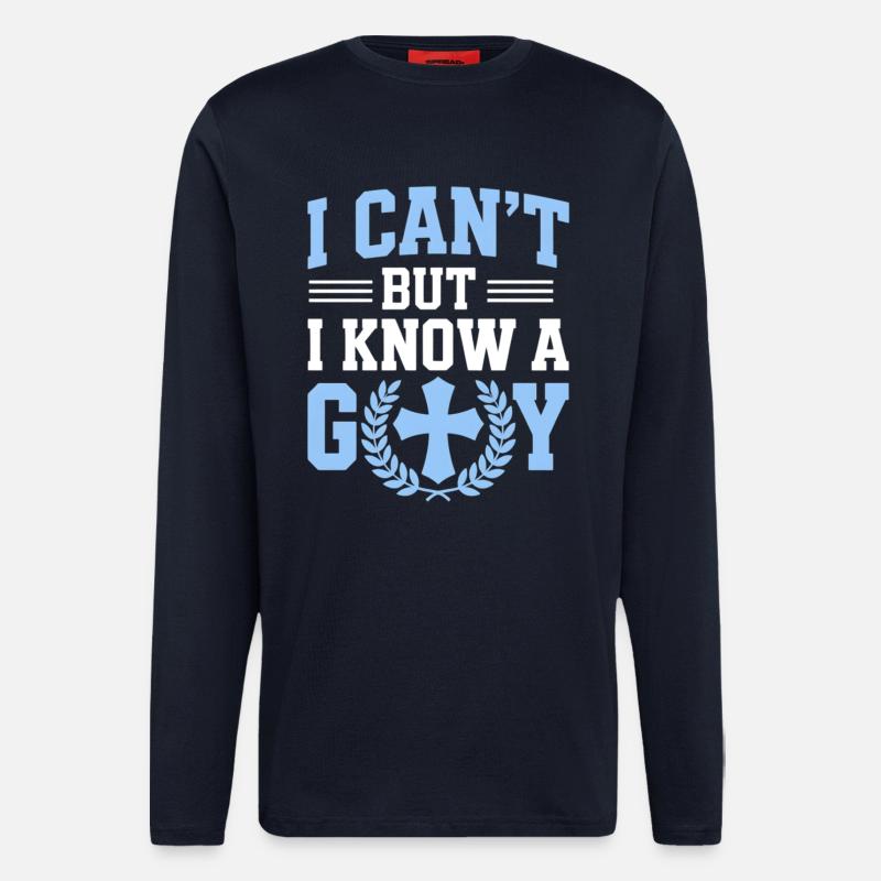 I can't, I know God - Longsleeve - made by SPREAD  - DARK NAVY