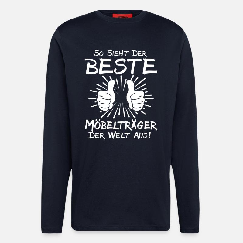 Bester Möbelträger - Langarmshirt - made by SPREAD  - DARK NAVY