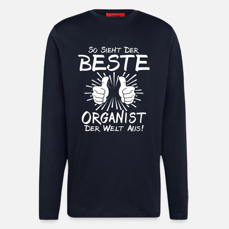 Bester Organist - Langarmshirt - made by SPREAD  - DARK NAVY