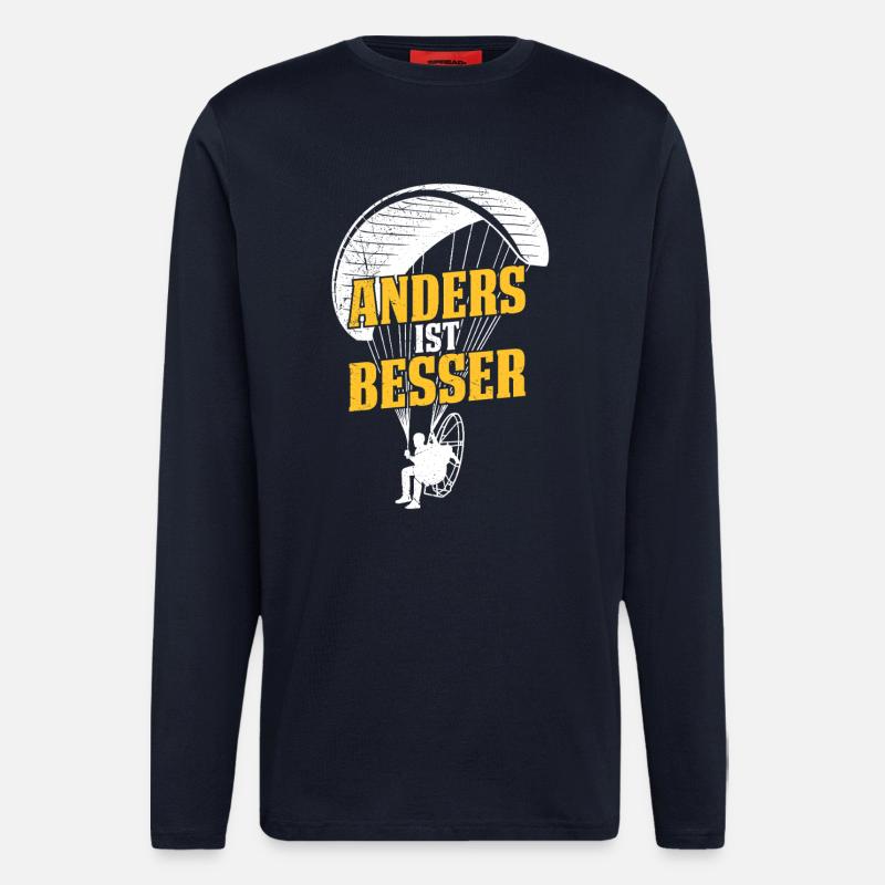 Paraglider DIFFERENT IS BETTER Fun - Longsleeve - made by SPREAD  - DARK NAVY