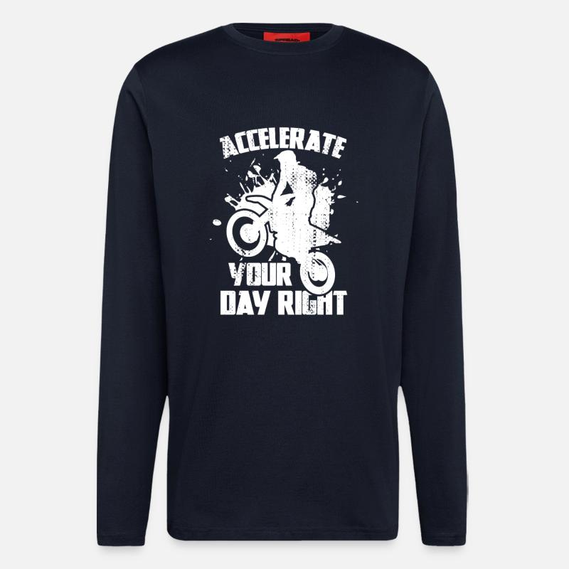Accelerate Your Day Right - Langarmshirt - made by SPREAD  - DARK NAVY