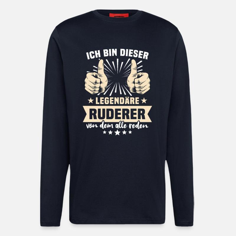 Ruderer Sprüche - Langarmshirt - made by SPREAD  - DARK NAVY