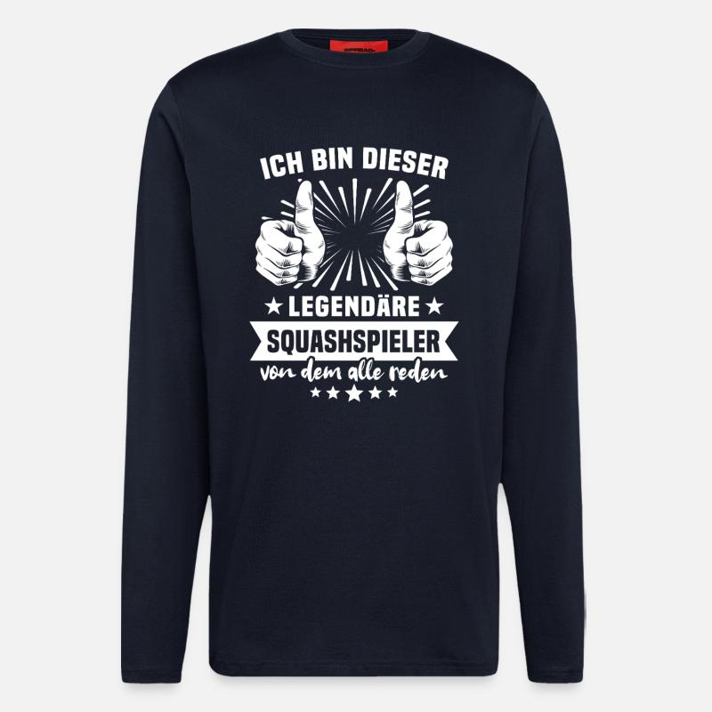 Squashspieler Legende - Langarmshirt - made by SPREAD  - DARK NAVY