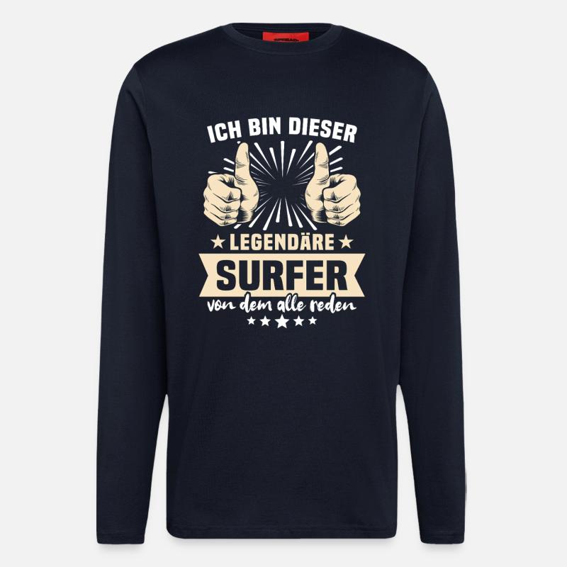 Surfer Sprüche - Langarmshirt - made by SPREAD  - DARK NAVY