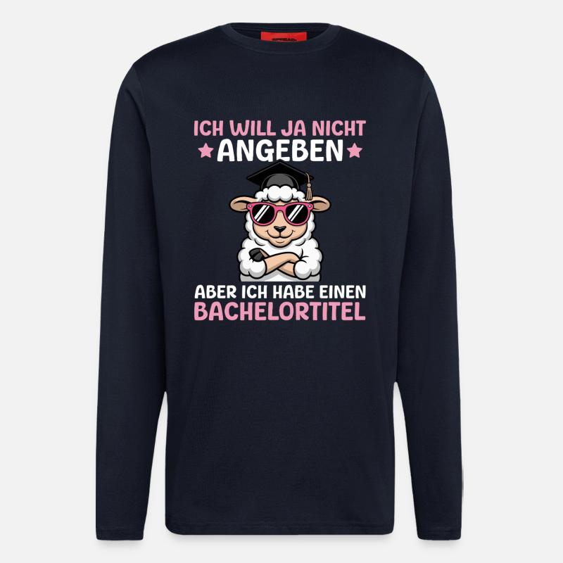 Bachelorprüfung Studentin Bachelor Abschluss - Langarmshirt - made by SPREAD  - DARK NAVY