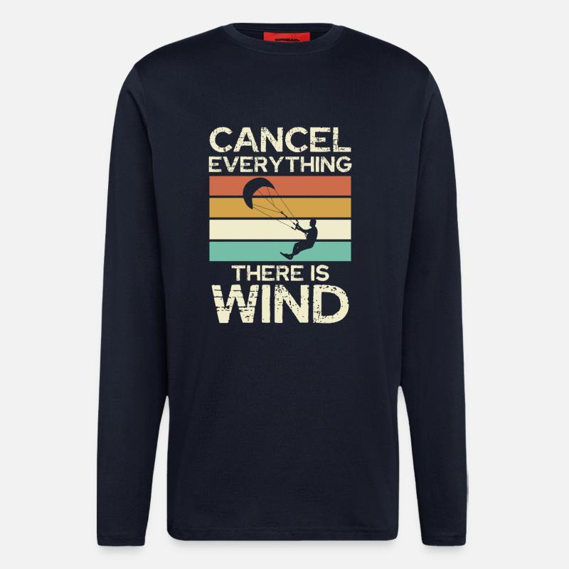 Cancel Everything There Is Wind - Longsleeve - made by SPREAD  - DARK NAVY