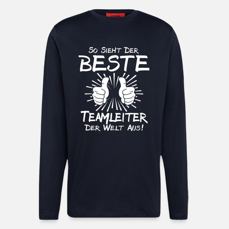 Bester Teamleiter - Langarmshirt - made by SPREAD  - DARK NAVY