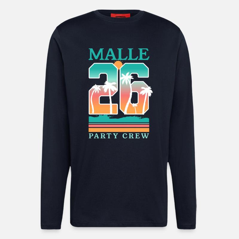 Malle 2026 Majorque - Manches longues bio décontracté fabriqué en UE - DARK NAVY