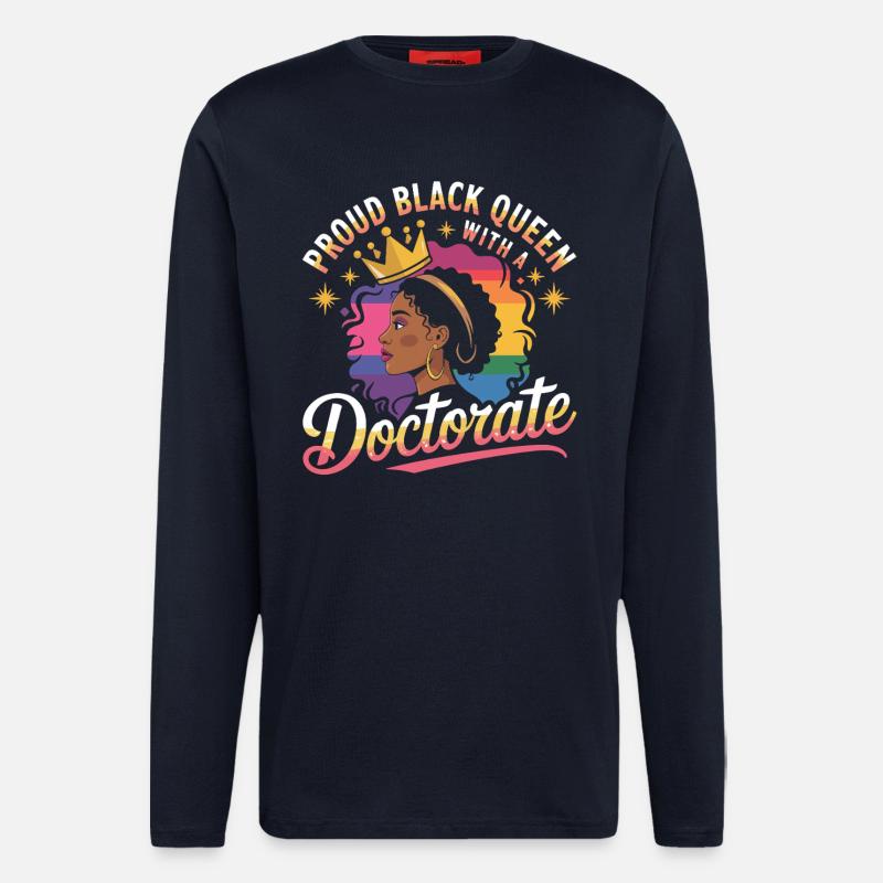 Pride Black Queen Doctotate - Longsleeve - made by SPREAD  - DARK NAVY