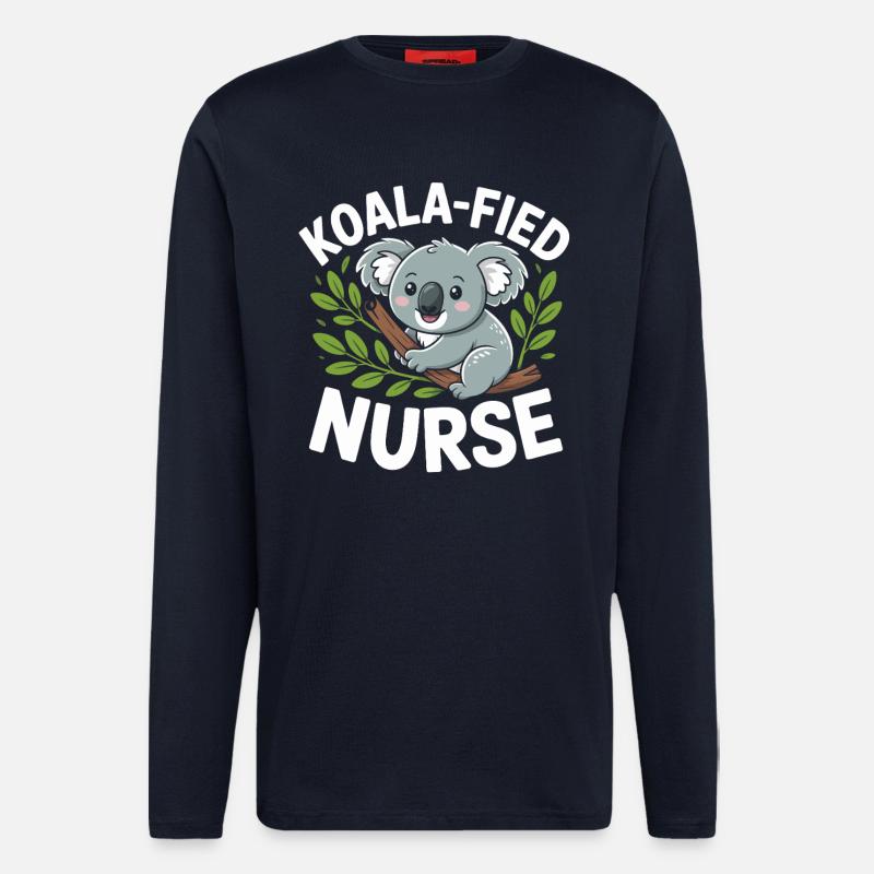 Koala nurse in the tree - Longsleeve - made by SPREAD  - DARK NAVY