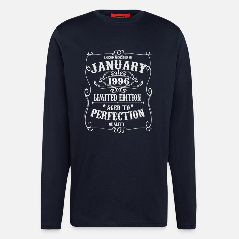 Legenden-wurden-im-Januar-1996-geboren - Langarmshirt - made by SPREAD - DARK NAVY