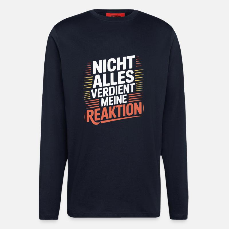 Peu importe. Aucune réaction. - Manches longues bio décontracté fabriqué en UE - DARK NAVY