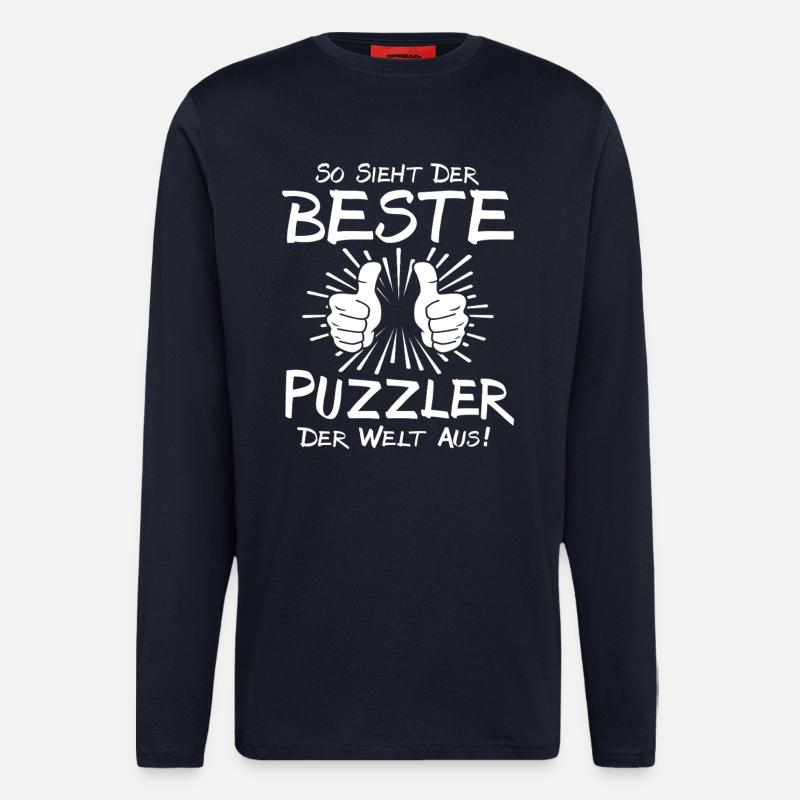 Bester Puzzler - Langarmshirt - made by SPREAD  - DARK NAVY