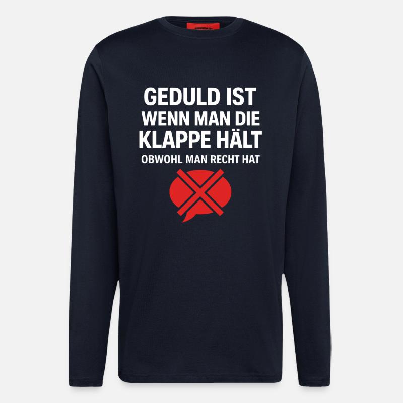 Geduld Definition - Langarmshirt - made by SPREAD  - DARK NAVY