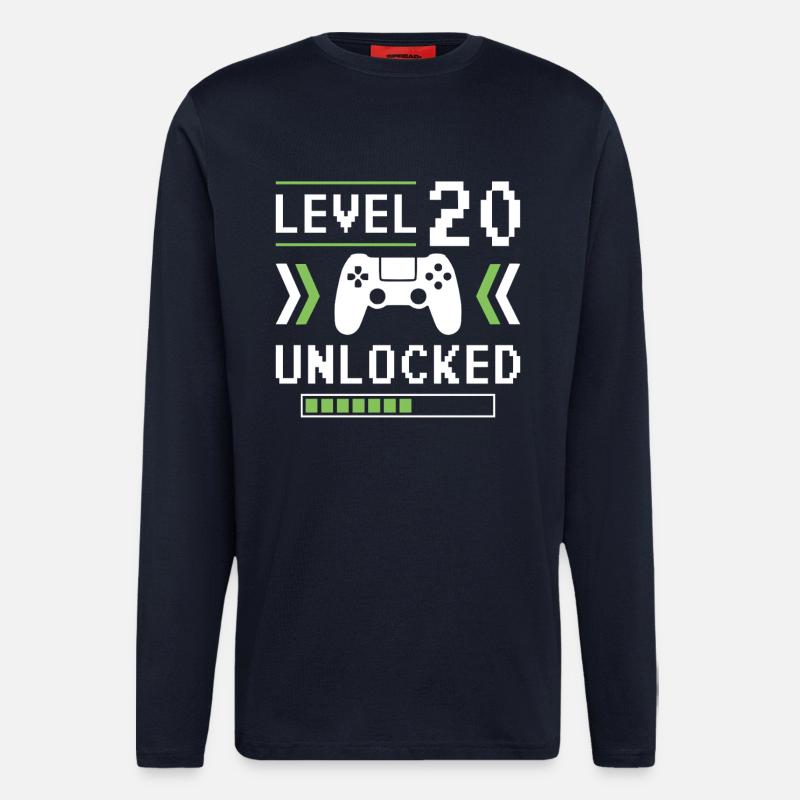 20th Birthday Level 20 unlocked - Longsleeve - made by SPREAD  - DARK NAVY