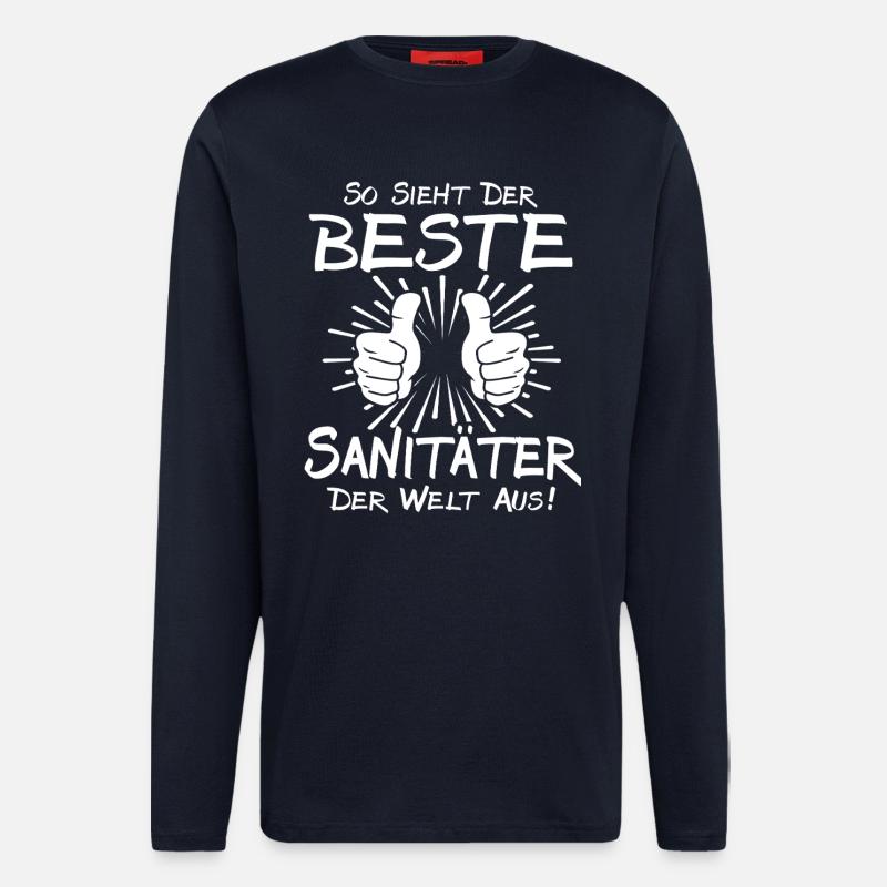 Bester Sanitäter - Langarmshirt - made by SPREAD  - DARK NAVY