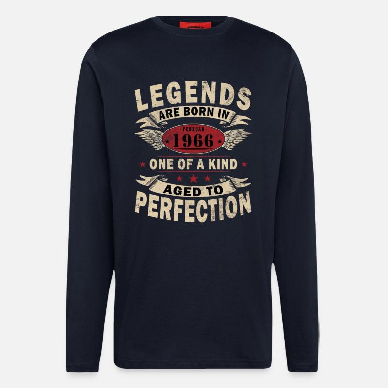 Februar 1966 - Februar 1966 Geschenk - Langarmshirt - made by SPREAD  - DARK NAVY