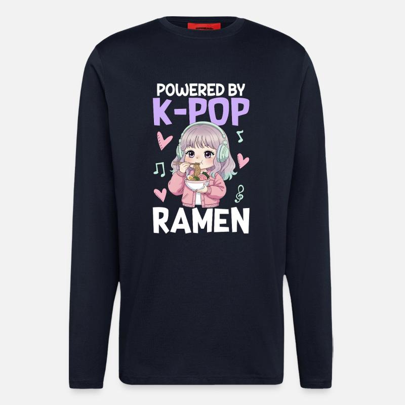 Powered By K-Pop Ramen - Longsleeve - made by SPREAD  - DARK NAVY