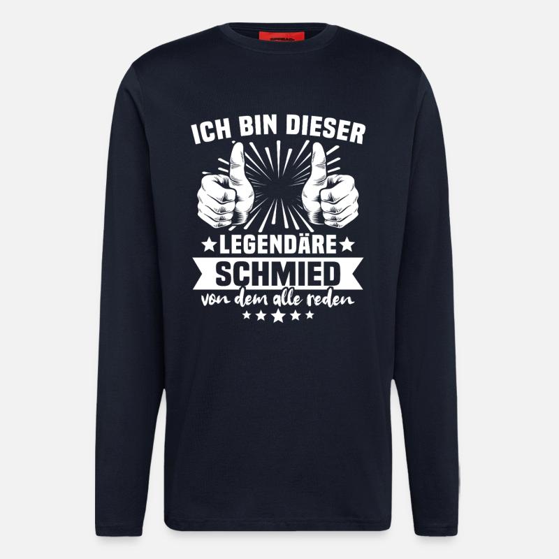 Schmied Legende - Langarmshirt - made by SPREAD  - DARK NAVY