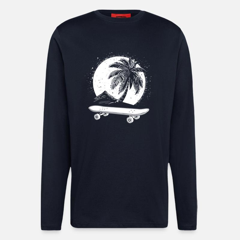 Skateboard Grafik - Langarmshirt - made by SPREAD  - DARK NAVY