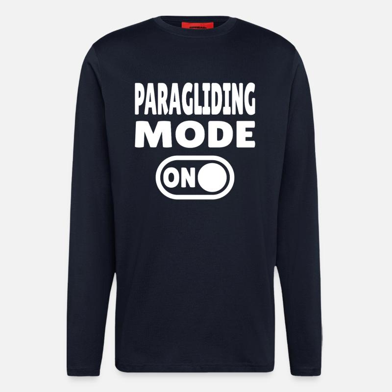 Mode parapente ACTIVÉ – Parapente Liberté - Manches longues bio décontracté fabriqué en UE - DARK NAVY