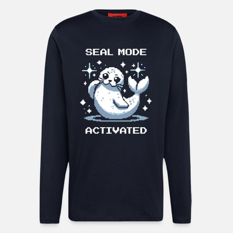 Mode scellement sur | Robbe Mood - Manches longues bio décontracté fabriqué en UE - DARK NAVY