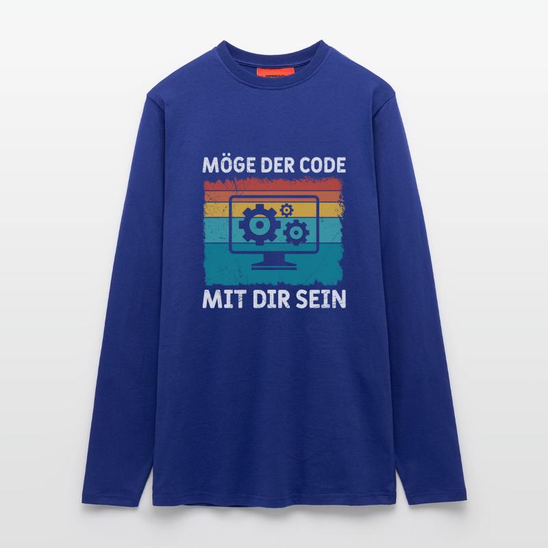 Nerd Computer MÖGE DER CODE MIT DIR SEIN LUSTIG Langarmshirt - made by SPREAD 