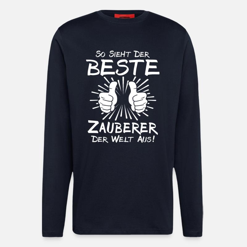 Bester Zauberer - Langarmshirt - made by SPREAD  - DARK NAVY