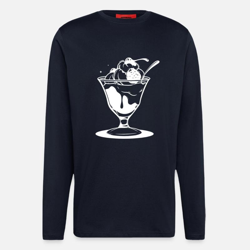 Eiscreme Eisbecher - Longsleeve - made by SPREAD  - DARK NAVY