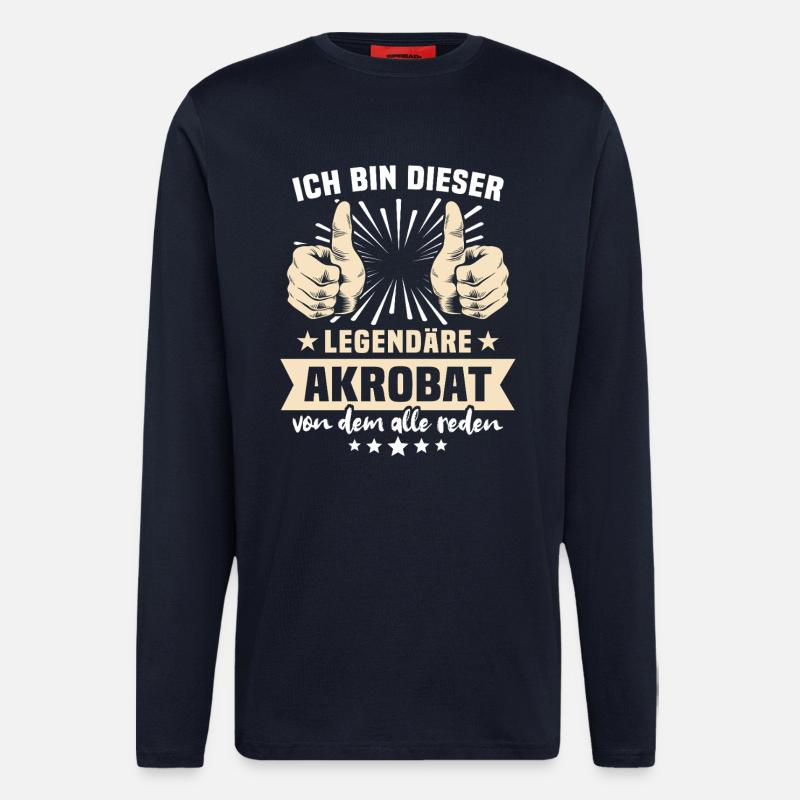 Akrobat Sprüche - Langarmshirt - made by SPREAD - DARK NAVY