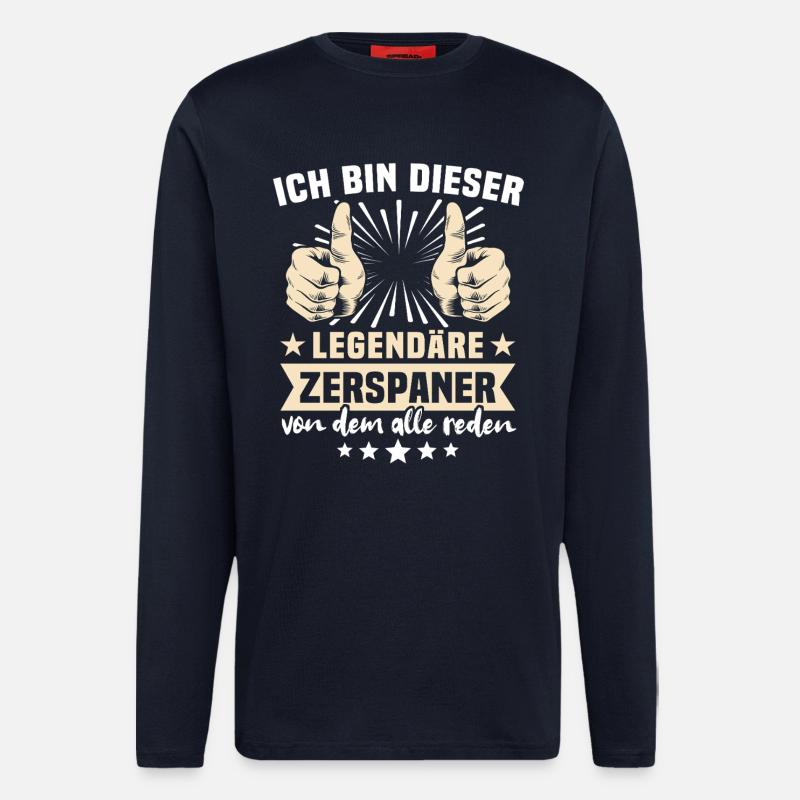 Zerspaner Sprüche - Langarmshirt - made by SPREAD  - DARK NAVY
