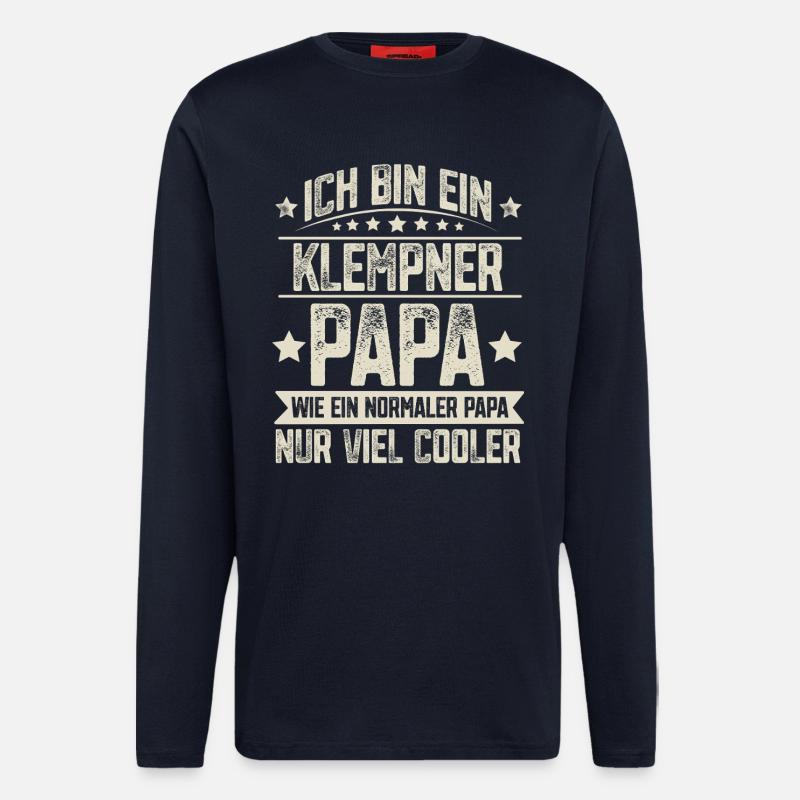 Klempner Papa - Langarmshirt - made by SPREAD  - DARK NAVY