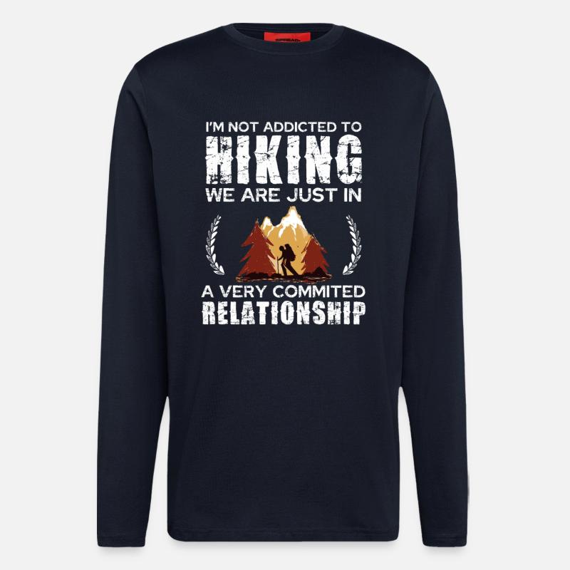 Hiking Commitment Tee Design - Langarmshirt - made by SPREAD  - DARK NAVY