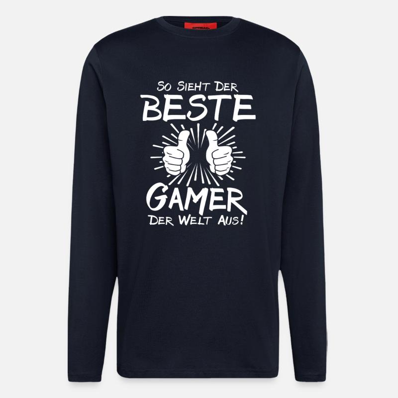 Bester Gamer - Langarmshirt - made by SPREAD - DARK NAVY