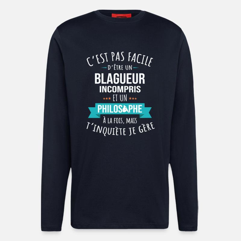 Joker Philosopher Misunderstood Humor - Longsleeve - made by SPREAD - DARK NAVY