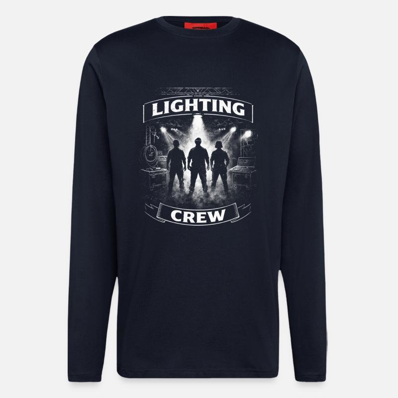 Lichttechniker Beleuchtungstechniker Lighting Crew - Langarmshirt - made by SPREAD  - DARK NAVY