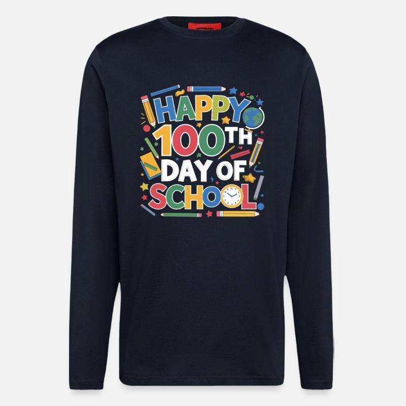 100th Day School Celebration - Longsleeve - made by SPREAD  - DARK NAVY
