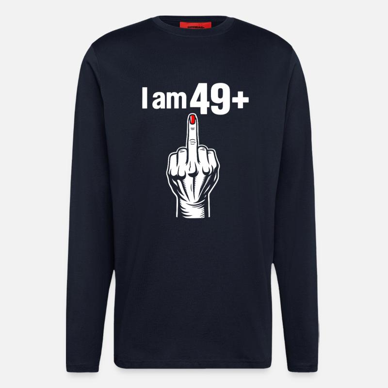 I Am 49+ - Langarmshirt - made by SPREAD  - DARK NAVY