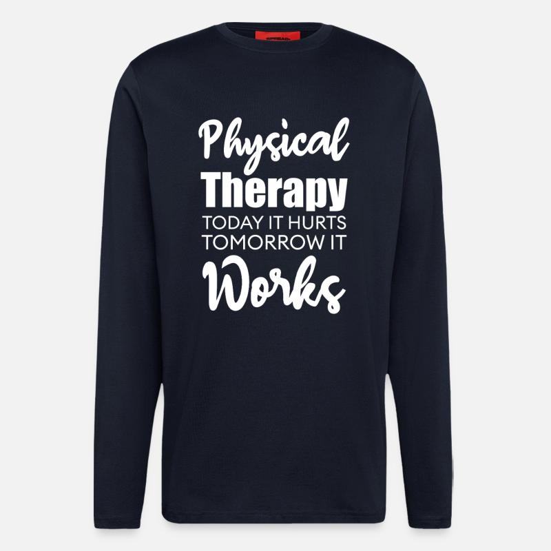 Physiotherapie Motivation Zitat - Langarmshirt - made by SPREAD  - DARK NAVY