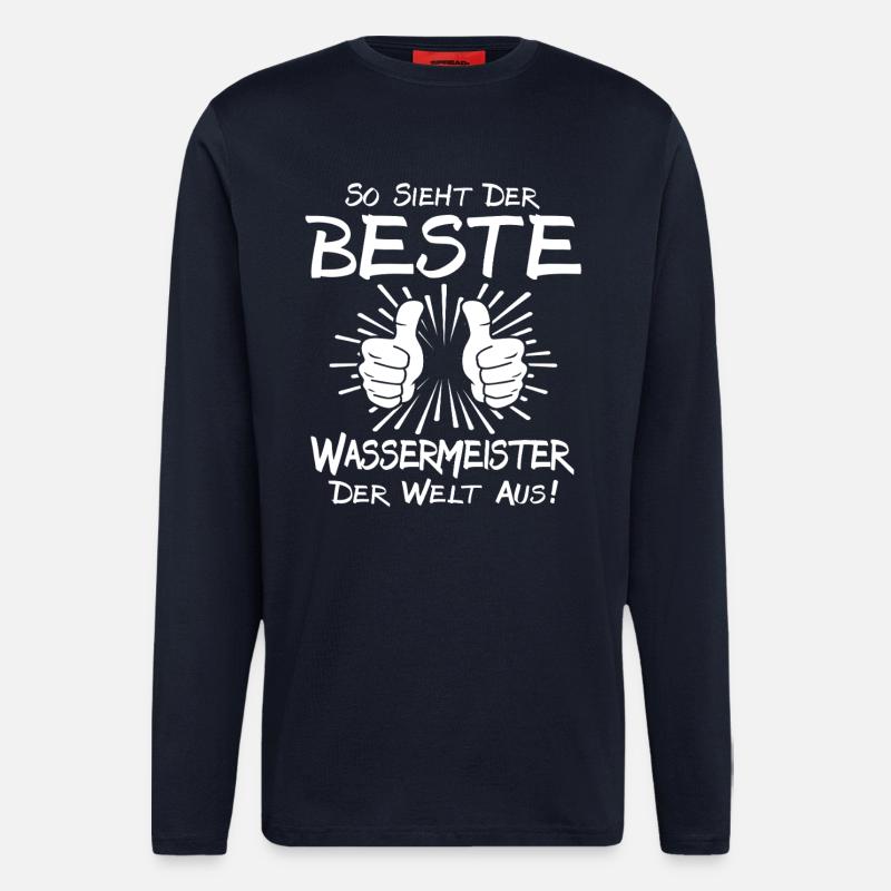 Bester Wassermeister - Langarmshirt - made by SPREAD  - DARK NAVY