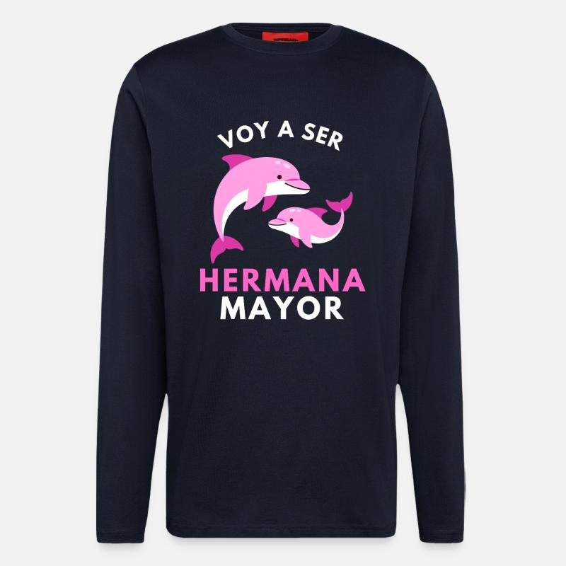 Ich werde eine große Schwester - Langarmshirt - made by SPREAD  - DARK NAVY