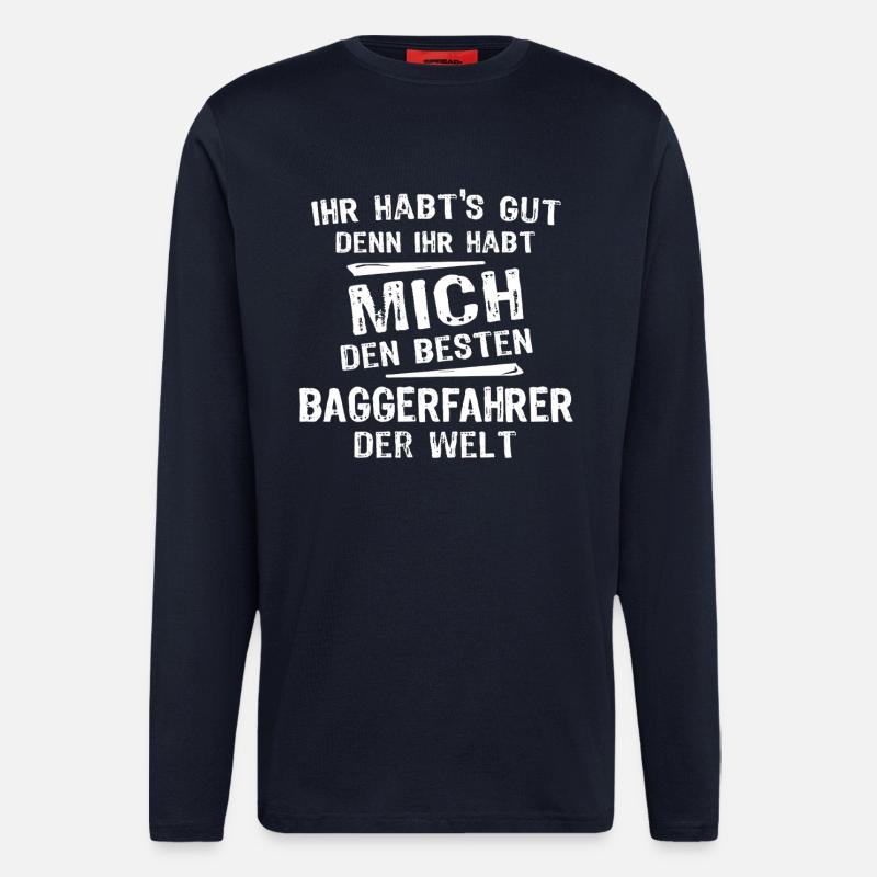 Excavator Operator - Longsleeve - made by SPREAD  - DARK NAVY