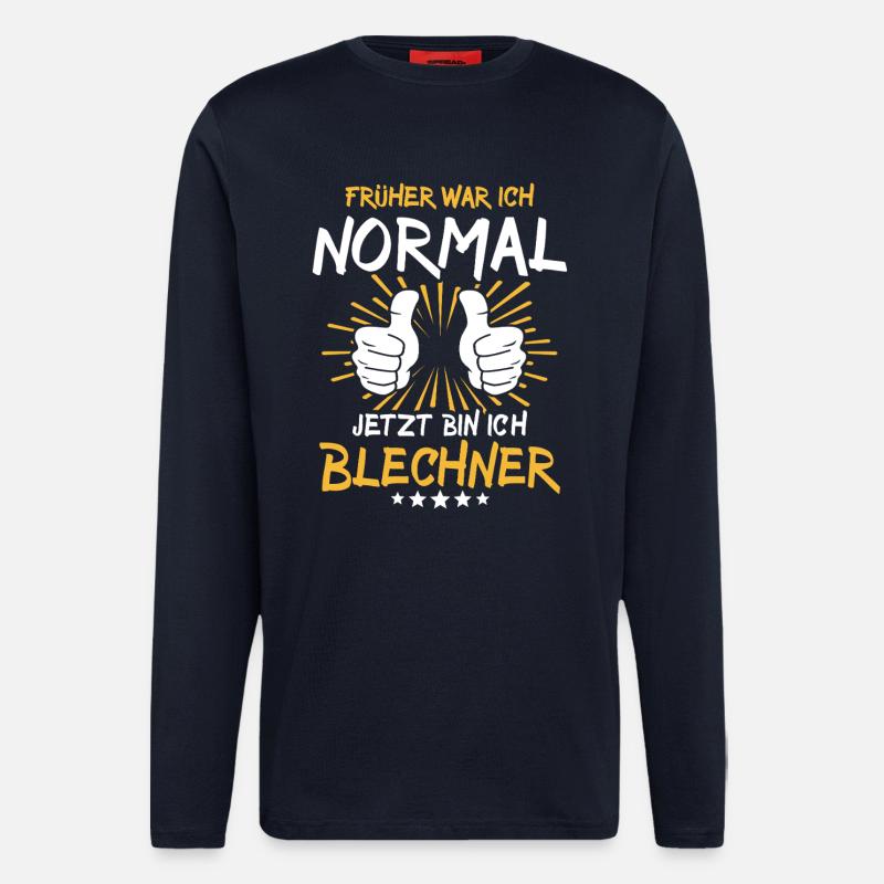 Blechner Spruch - Langarmshirt - made by SPREAD  - DARK NAVY
