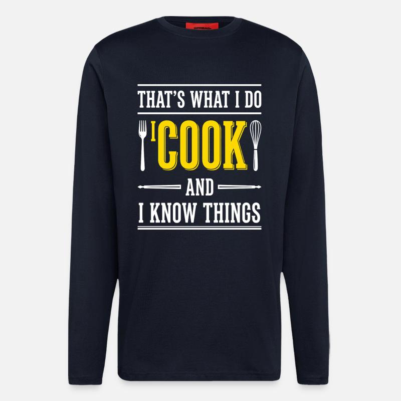 Chef Saying Typography Kitchen - Longsleeve - made by SPREAD - DARK NAVY