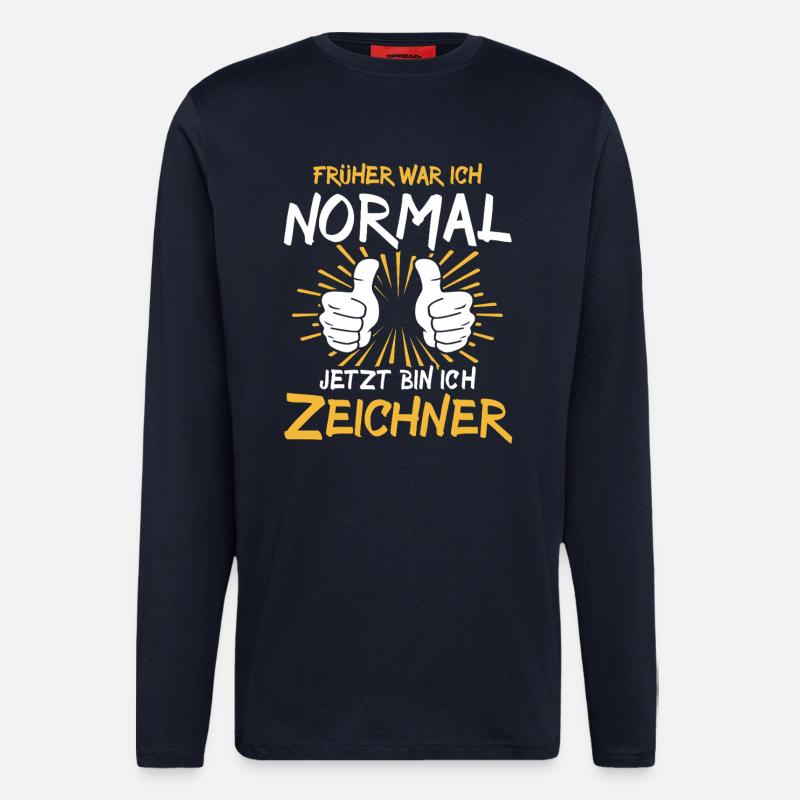Zeichner Spruch - Langarmshirt - made by SPREAD  - DARK NAVY