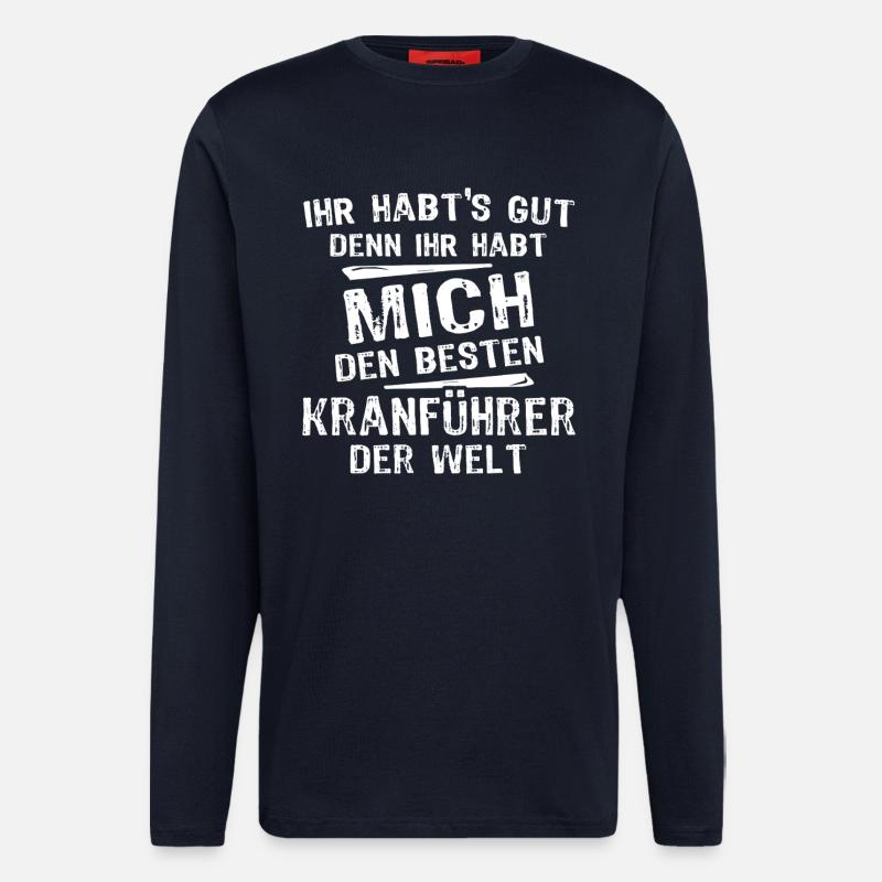 Kranführer - Langarmshirt - made by SPREAD  - DARK NAVY